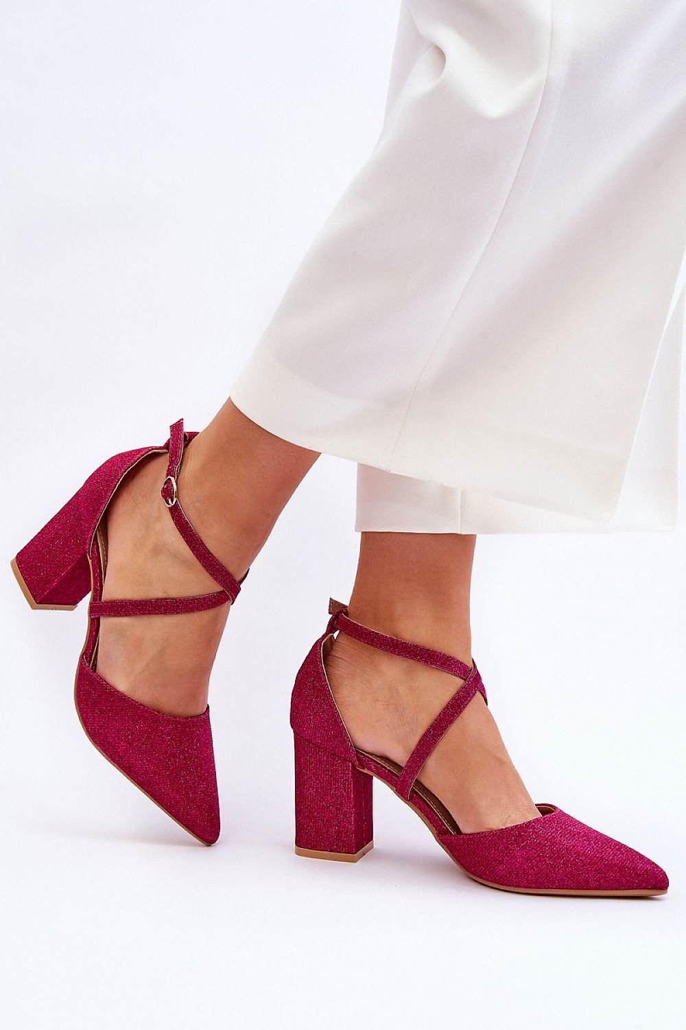 Block heel pumps